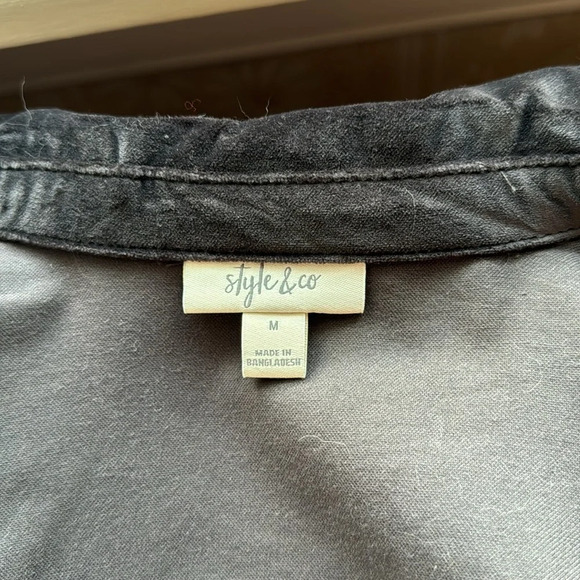 💜 Stunning Style and Co. black Jacket with beautiful embroidery Size M 💜 - Picture 10 of 12